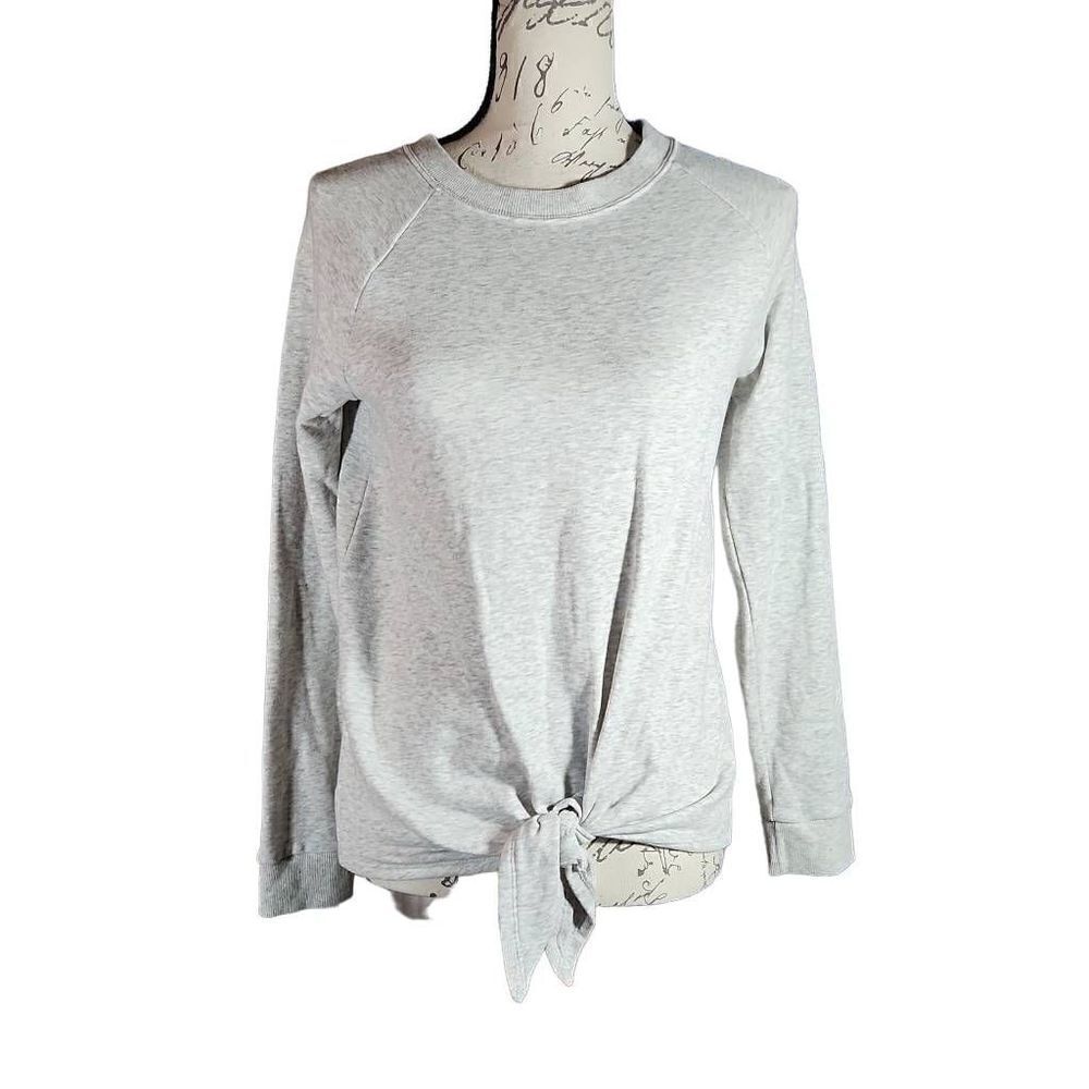 Old Navy Ladies Size XS Gray Long Sleeve Sweatshirt with Knot Front